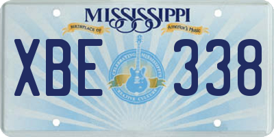 MS license plate XBE338