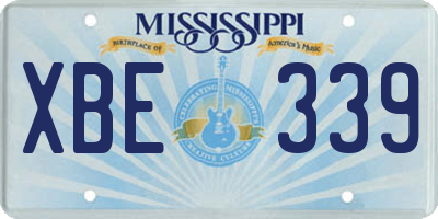 MS license plate XBE339