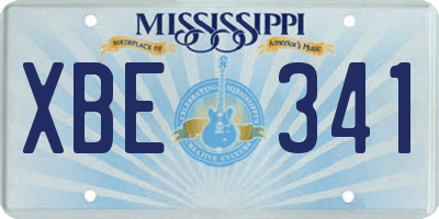 MS license plate XBE341