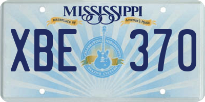 MS license plate XBE370