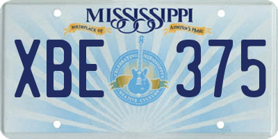 MS license plate XBE375
