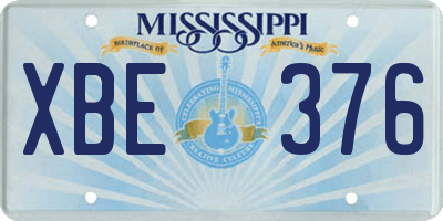 MS license plate XBE376