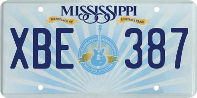 MS license plate XBE387