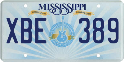 MS license plate XBE389
