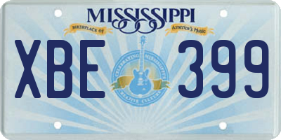 MS license plate XBE399