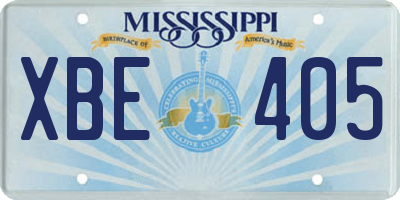 MS license plate XBE405