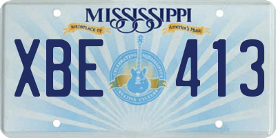 MS license plate XBE413
