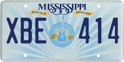 MS license plate XBE414