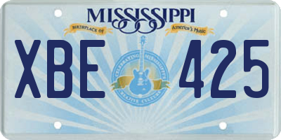 MS license plate XBE425