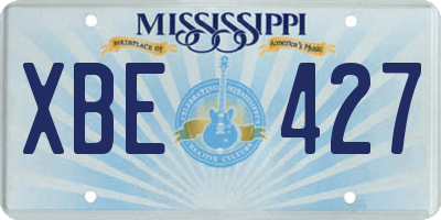 MS license plate XBE427