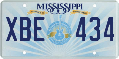MS license plate XBE434