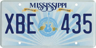MS license plate XBE435