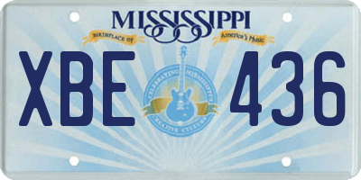 MS license plate XBE436
