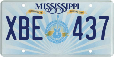 MS license plate XBE437