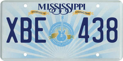 MS license plate XBE438