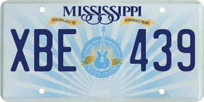 MS license plate XBE439
