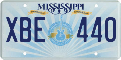 MS license plate XBE440