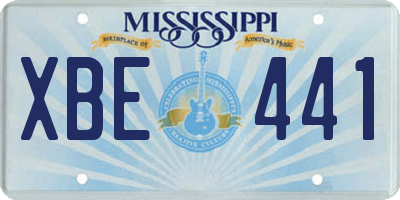 MS license plate XBE441