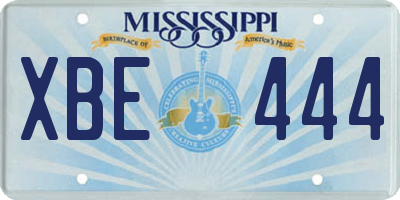 MS license plate XBE444