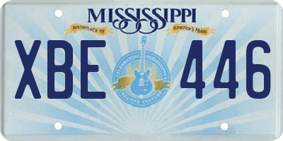 MS license plate XBE446
