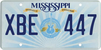 MS license plate XBE447