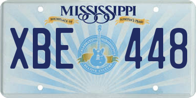 MS license plate XBE448