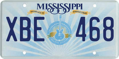 MS license plate XBE468
