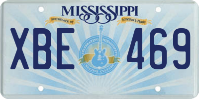 MS license plate XBE469