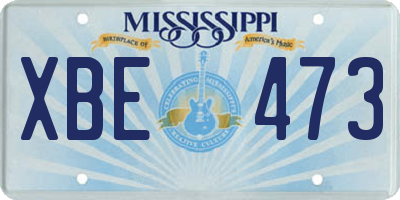MS license plate XBE473