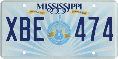 MS license plate XBE474