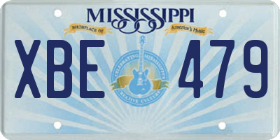 MS license plate XBE479