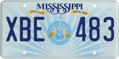 MS license plate XBE483