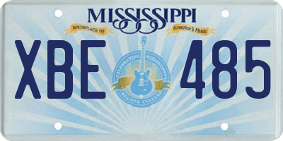 MS license plate XBE485