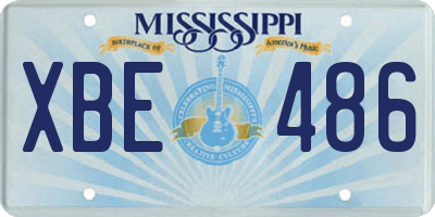 MS license plate XBE486