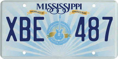 MS license plate XBE487