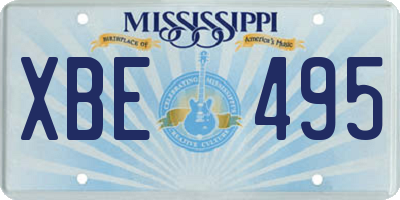 MS license plate XBE495