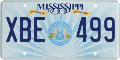 MS license plate XBE499