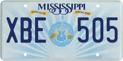 MS license plate XBE505