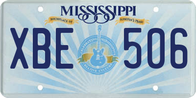 MS license plate XBE506