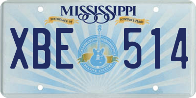 MS license plate XBE514
