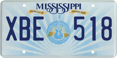 MS license plate XBE518