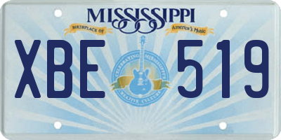 MS license plate XBE519