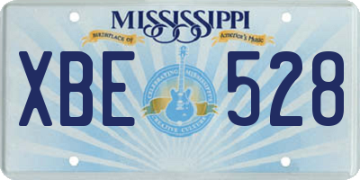 MS license plate XBE528