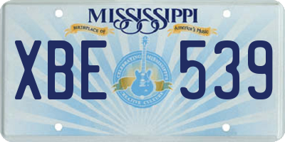 MS license plate XBE539
