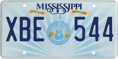 MS license plate XBE544
