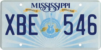 MS license plate XBE546