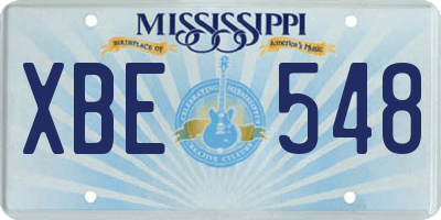 MS license plate XBE548