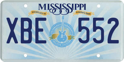 MS license plate XBE552