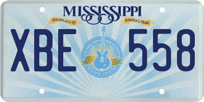 MS license plate XBE558