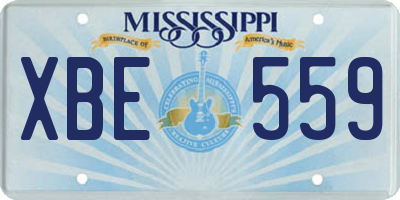 MS license plate XBE559